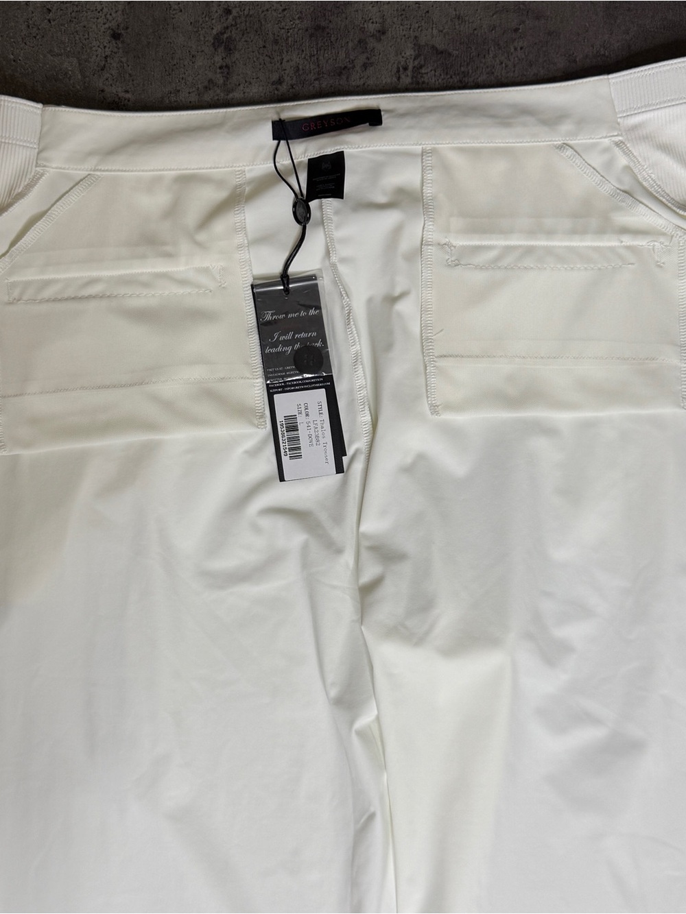 GREYSON THALOS TROUSER SIZE L COLOR DOVE NWT - Picture 8 of 14
